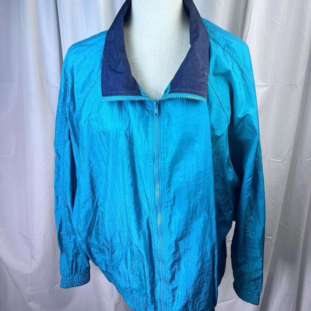 Totes Turquoise Windbreaker Men’s 2X EUC Lightweight Retro EUC